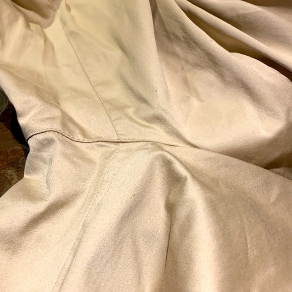 Rw&Co Beige Paper Bag Pants High Rise Straight Leg Cotton Linen Trousers Sz 12 - Picture 6 of 8